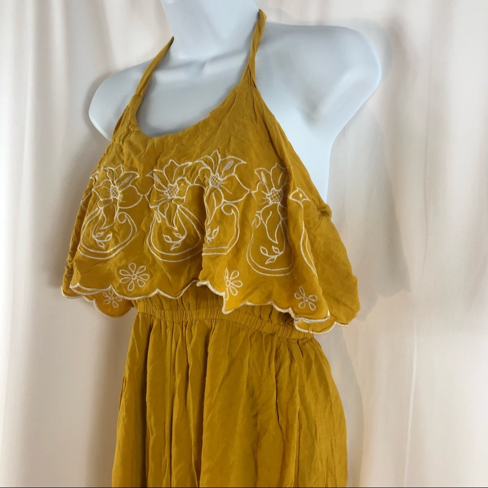 Flying Tomato Rayon ruffle neckline halter jumpsuit S - Picture 3 of 14